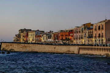 Syracuse, Ortegia, Sicily, Italy The old town of Siracusa at dawn.