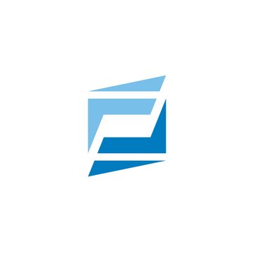 letter ff logo box model