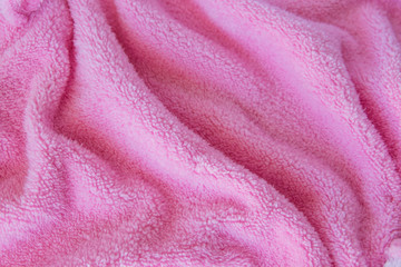Fototapeta na wymiar Pink texture fabric or cloth textile.