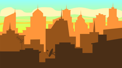 landscape of a modern city  EPS-10