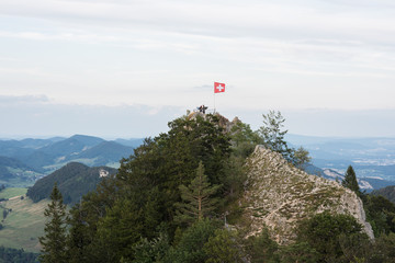 Belchenflue in Switzerland, a popular mountain and point of view, the picture was taken by the...