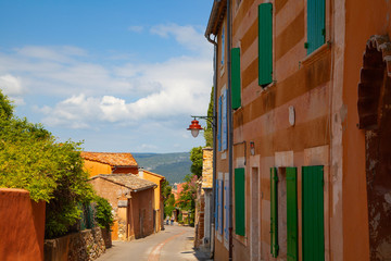 Roussillion in Provence famous for the ocher quarries