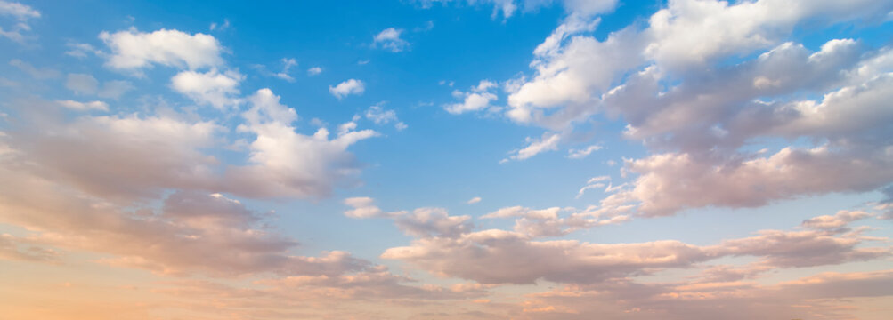 Beautiful sunset sky. Nature sky backgrounds.