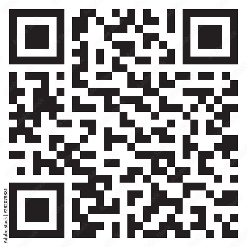 Wall mural Sample QR code icon