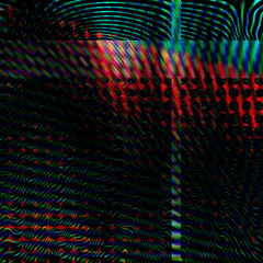 Wavy abstract glitch effect.