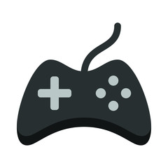 Flat joystick icon isolated on white background. controller symbol.