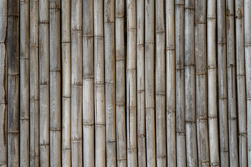 Vintage old wooden bamboo wall background