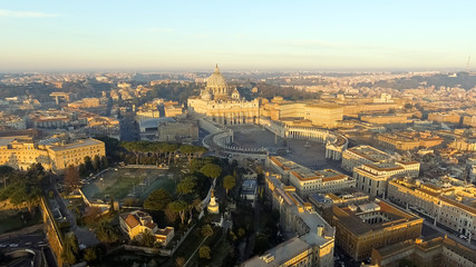 rome skyline st.peter basilica vatican city