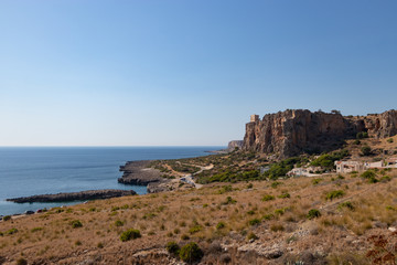 Paesaggio Siciliano nella località di Castelluzzo e Macari in provincia di Trapani