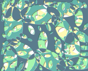 Abstract Generative Art color distributed ellipse holes background illustration