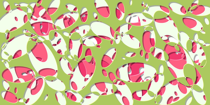 Abstract Generative Art color distributed ellipse holes background illustration