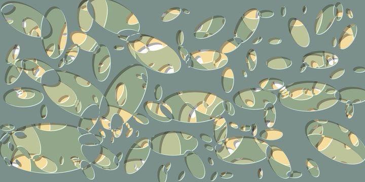 Abstract Generative Art color distributed ellipse holes background illustration