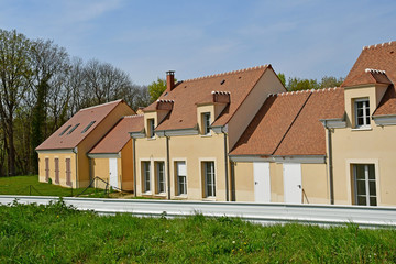 Boisemont , France - april 15 2019 : houses in a housing project