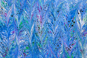 Beautiful abstract painting is a painting technique Ebru .Turkish Ebru style on the water with acrylic paints wring wave.Stylish combination of luxury.Contemporary art marble liquid texture 