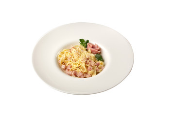 Pasta on the white background