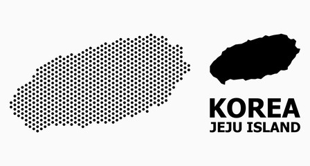Pixelated Pattern Map of Jeju Island