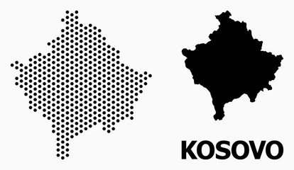 Dotted Pattern Map of Kosovo