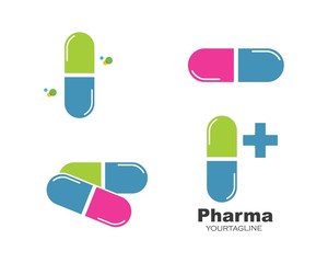pharmacy logo icon vector illustration design