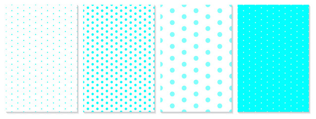 Polka dot pattern vector. Baby background.