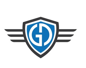 gd,dg letter wings  logo icon illustration vector