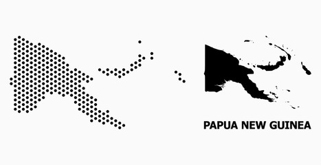 Pixelated Pattern Map of Papua New Guinea