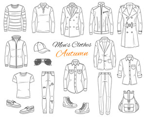Men's Fashion set, clothes and accessories
