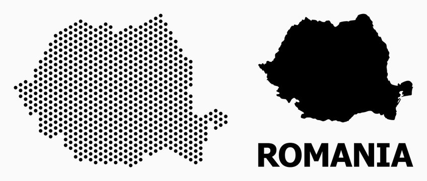 Dot Pattern Map of Romania