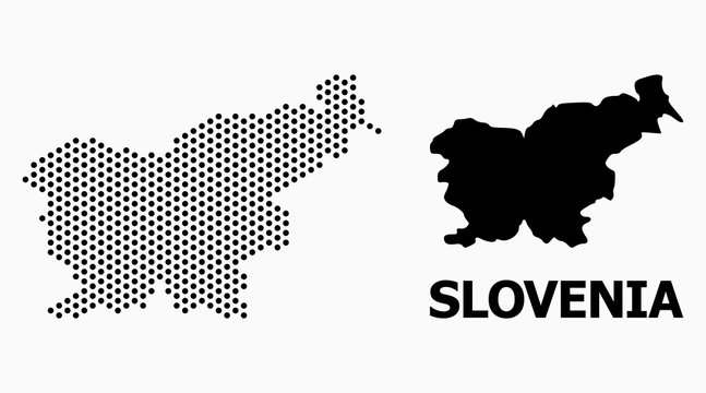 Dotted Pattern Map Of Slovenia