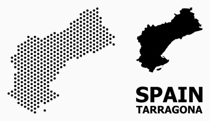 Dotted Pattern Map of Tarragona Province