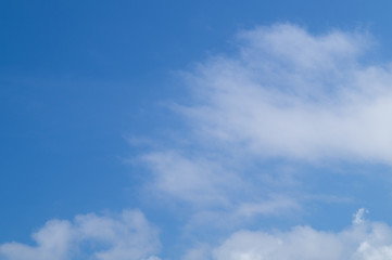 Whites clouds in blue sky, beautiful backgrounds