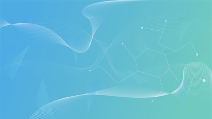 Abstract blue background with lines and spikes. technology trend.