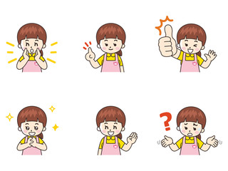 保育士の女性セット