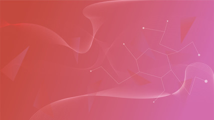 Abstract red background with lines and spikes. technology trend.