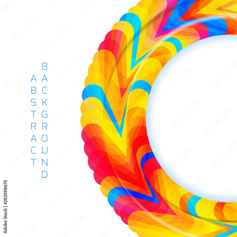 Aufkleber abstract circle with visual illusion of gradient. 3d vector effect.