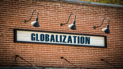 Obraz premium Street Sign to Globalization