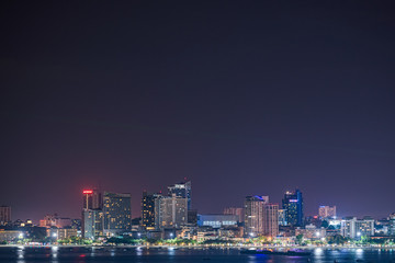 Fototapeta na wymiar modern city night view