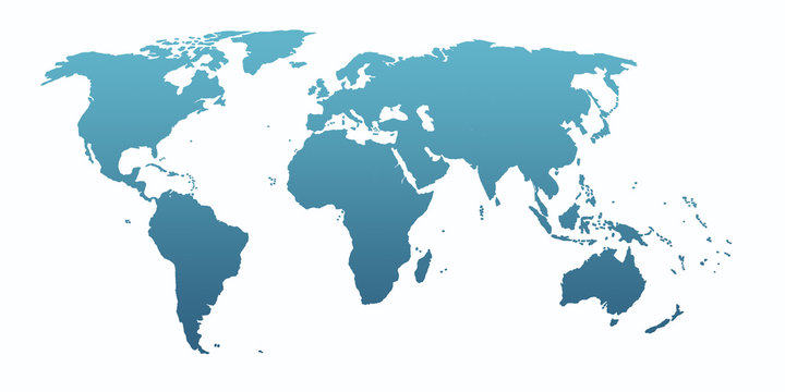 Fototapeta niebieska mapa świata