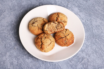oat cookies on a white plate