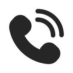 vintage phone ringing flat icon for apps
