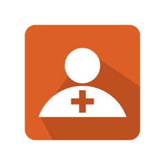 Obraz premium Flat user icon vector illustration on color background