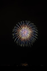 A display of colorful fireworks are very beautiful