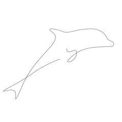 Fototapeta premium Dolphin silhouette vector illustration 