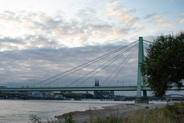 Fototapeta premium Severiens bridge, viev from Poller grassland