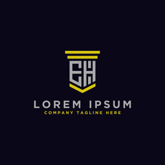 Inspiring company logo designs from the initial letters EH logo icon. -Vectors