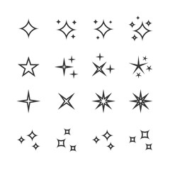 Sparkles icons . vector illustration