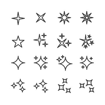 Sparkles icons . vector illustration