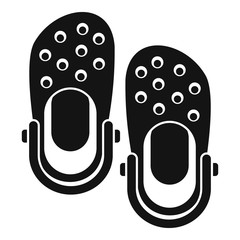 Aquapark slippers icon. Simple illustration of aquapark slippers vector icon for web design isolated on white background