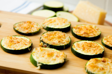 Grilled zucchini with cheese