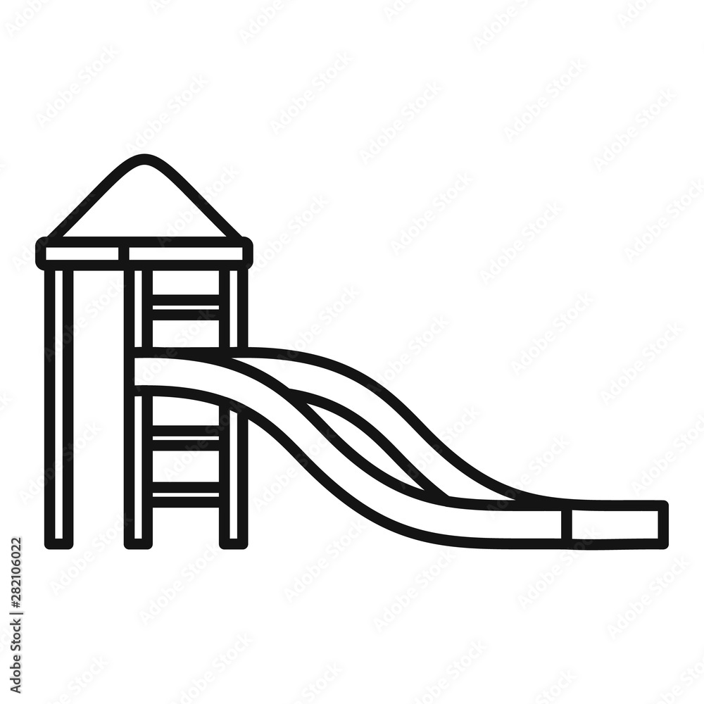 Aufkleber kid slide icon. outline kid slide vector icon for web design isolated on white background