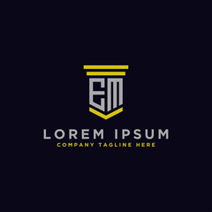 Inspiring company logo designs from the initial letters EM logo icon. -Vectors
